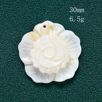 1PC Prirodna Bijela grimase Shell 3D Oblik Cvijeta Shell Urezana Ovjesa-Privjesci za DIY Naušnice i Ogrlica Pribor za izradu Nakita Poklon