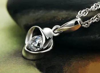 BVN33 Klasični ogrlica poslati sa vrećom za prašinu nakit srebro 925 sterling s ovjesom od kamena ziron poklon
