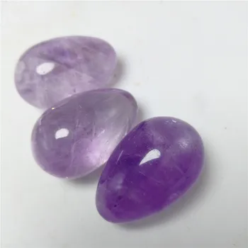 Topla 1 kom 30 mm prirodni ametist jaje yoni prirodni kvarc kamenje i kristali crystal čakre liječeći poklon za poklon za doma dekor