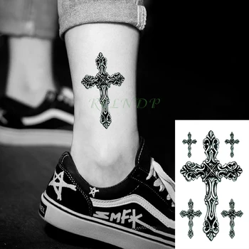 Vodootporno Privremene Naljepnice s tetovažama Križ Plemenski Totem Lažna Tetovaža Flash Tetoviranje Tattoo Vrat Ruka Stražnja Noga za Djevojčice Žene muškarce