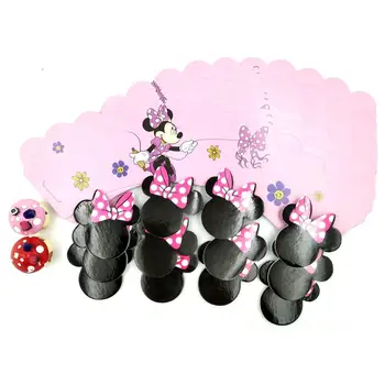 24шт Omote + Топперы Minnie Mickey Mouse Dizajn Papir u Boji Kolač Dekoracije Torte Odmor Pribor