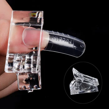 2 komada Prozirne Crystal Za izgradnju noktiju Isječak Za Izgradnju noktiju Gel za izgradnju noktiju Savjeti za dizajn Noktiju Napredne Ljepilo Držači Alata za manikuru