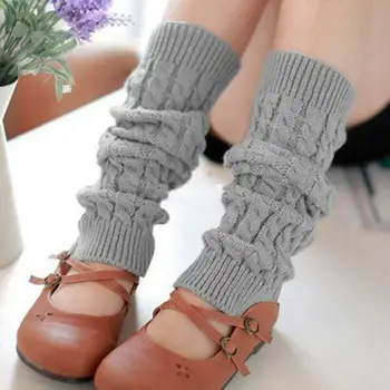 Vruće trendy tajice za noge Ženske tople zimske do koljena pleteni ravnici pleteni kukičanje Tople čarape za noge Tople pljuska za pancerice Tople duge čarape