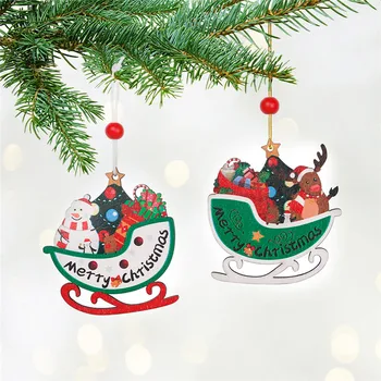 Novu Godinu 2022 Božićno Drvce Pad Božićne Dekoracije Drvenih Nosača Božićne Ukrase za Dom Navidad 2021 Dječji Darovi