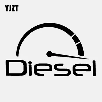 YJZT 12,7 CM*7,6 CM Automobilska Oznaka Vinil Naljepnica Turbo Dizel Crna/Srebrna C3-1066