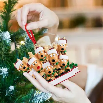 Božićno drvce Drveni Privjesak Personalizirane Rotirajući Nakit Obiteljski Odmor DIY Pad Ukras Božićnih Ukrasa Isporuke