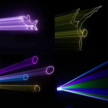 3 W Full color RGB 3D Animacija Laserski Projektor Rasvjeta 30 Ppc Odraz DJ Disco Koncert Scenski Efekt Svjetla SHEHDP