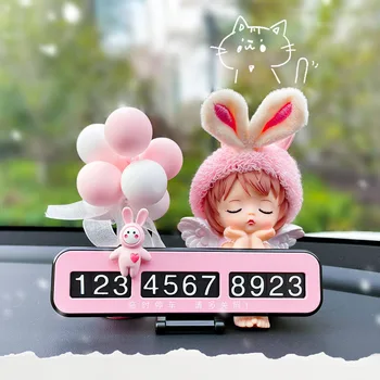 Automobil je Privremeni Parking Registarskih Oznaka Uređenje Interijera Slatka Beba Annie Figurice Ukras Kawai auto oprema Poklon za djevojke