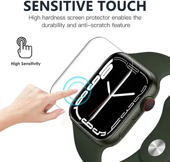 Zaštitna folija od гидрогелевой filma TPU za Apple Watch serije 7 41 mm 45 mm Pametne satove s zaštitom od otisaka prstiju za iWatch 7