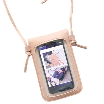 Ženske mini-torbe preko ramena Torba u obliku srca Dekorativni Touch screen mobilni telefon 2021 Ženska torba-instant messenger s lancem od umjetne kože
