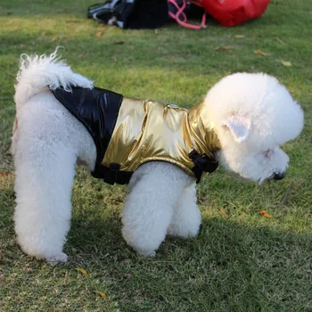 Psi Jesen Zima Majica sa kapuljačom Topla jakna Vodootporne prozračna Sjajni jakna za kućne ljubimce s kopčom za remen Parkovi za pse i mačke