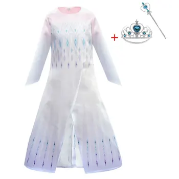 Elsa 2 Haljina je Nova Snježna Kraljica ružičastu haljinu Za djevojčice Na Dan Rođenja Haljina Эльзы Odijelo Anne Haljina Princeze Halloween Cosplay Vestidos