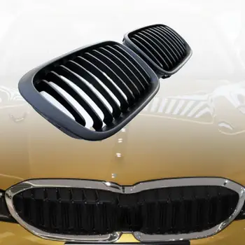1 Par Automobilskih rešetaka Modifikacija bubrega Матово-crna Zamjena 51138208489 51138208490 Maska za BMW serije 3 E46 4-vrata 1998-0