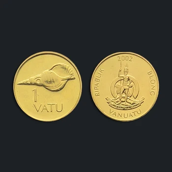 Vanuatu 1 Vatu 2002 Pravi Originalne Kovanice Collectible Kovanice Pravi Izdavanja Unc
