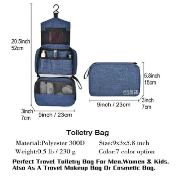 Foxmertor Nova muška torba za toaletne potrepštine, Rotirajući Putnu torbu za brijanje, vodootporan Kit Bag-organizator, Savršen pribor za putovanje, poklon roupa feminina
