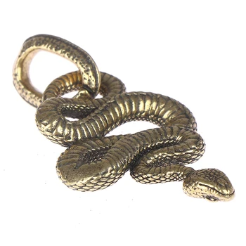 1pc Moda Brass Metal Snake Oblik Privjesak za ključeve Ručni Rad Privjesak Za Ključeve Zmija Privjesak Privjesak Torbu