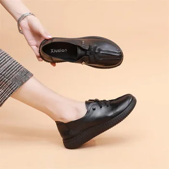 Mokasinke GKTINOO Patike od prave kože za žene 2022 Ženska obuća jesenski ravnim cipelama ženske natikače od bičevati Ženske cipele ravnim cipelama