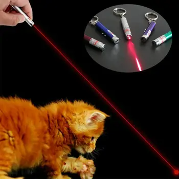 1PC Smiješno Ljubimac LED Laserski Ljubimac Mačka Laser Igračka 650 NM Crvena Točka Laserski Snop Igračka Laserski Ciljnik Pokazivač Laserski Ručka Interaktivna Igračka Mačka