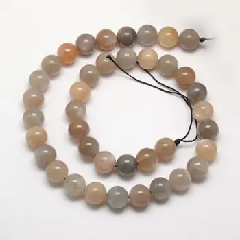 Perle od prirodnih Lunarne kamena, Okrugle, Mjesečev kamen, 8 mm, Otvor: 1 mm; od oko 48 kom./thread 15,7