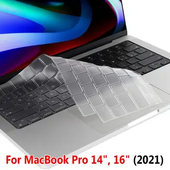 Ultra-tanki clamshell to Prozirna Vodootporna Zaštitna Folija TPU za Kožu Poklopac Tipkovnice za MacBook Pro 14 16 cm M1 Max 2021 A2442 A2485