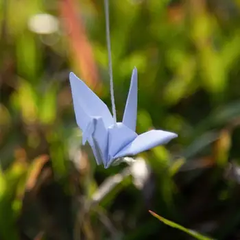 150 kom. 10 niti Bijele Gotove Vijence od Origami dizalica za Seoskog vjenčanja Dekor Papir ptice za Tuširanje djeteta rođendan