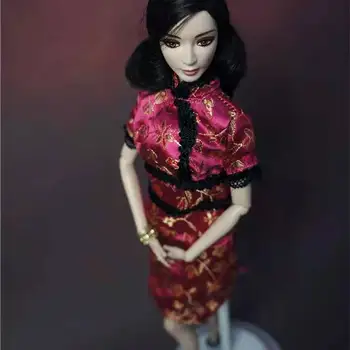 Kineski Stil Чонсам Ružičastoj haljini Princeza za lutke Barbie, Odijevanje Slobodan haljina Večernja haljina Qipao 1/6 BJD Pribor Dječje igračke