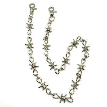 Rock punk metal studs željeza hlače lanac novčanik lanac ogrlica i narukvica od tri dijela