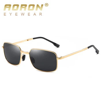 AORON Sklopivi Polarizirane sunčane naočale Za muškarce i žene Modni pravokutni Klasične sunčane naočale u metalnom ivicom, otporna na uv zračenje Sunčane naočale