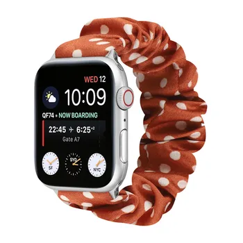 Rastezljiva Tkanina remen za Apple Watch iwatch 6 5 4 3 2 SE 38 mm 42 mm 40 mm 44 mm Žene i Djevojke Gumica Za Kosu Remen Narukvica Narukvica za sat