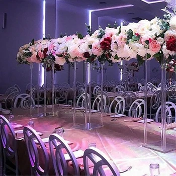 10 kom./ lot stalak za cvijeće Visine 60 cm /80 cm Akril Crystal Vjenčanje Cesta Vodeći Vjenčanje je Središnji Element Ukras za stranke