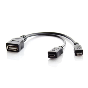 Micro USB Muški Na Micro USB Ženski Host OTG Kabel Adapter Micro USB Y Razdjelnik JYnEE power OTG kabel Besplatna Dostava