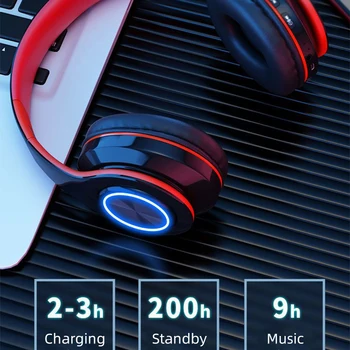 B39 Bežične Bluetooth Slušalice 5.0 Buke Sportske Vodootporne Slušalice RGB-Svjetla Sklopivi Slušalice Sa Mikrofonom