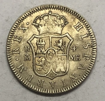Španjolska 1791 MF 4 Trofeja-Kopija Carlos IV Посеребренная novčić