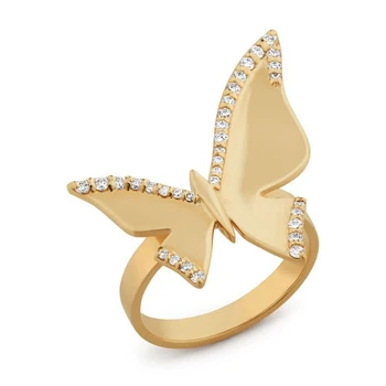 Nove Jednostavne Modne Realan Prsten s kravatom Zlatne boje Za žene Luksuzni ženski nakit od циркона Na rođendan Pokloni za Valentinovo