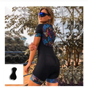 Ženska seksualna crna Триатлонная sportska odjeća za biciklizma u Kolumbiji Setove ženske odjeće sa Elastične Čarape iz Likra mtb