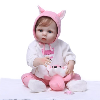 Lutka Bebe Reborn potpuna silikonska lutka reborn baby girl s odjećom iz lisica novorođenčad djeca živa lutka bebe poklon ребон 57 cm NPK lutke