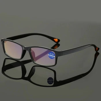 Klasicni Trg Dizajnerske Naočale za čitanje s anti-plavom svjetlošću TR90 Pluća računala Naočale Okvira za naočale za muškarce i žene +3,5+4