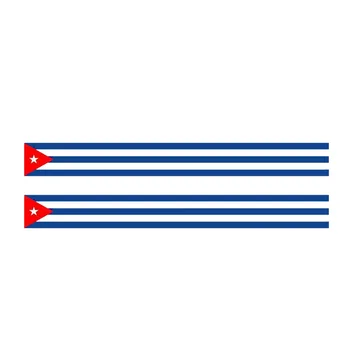 YJZT 2X 17,3 CM*1,9 CM Pribor Smiješno Zastava Kube Trkaći Automobil Naljepnica Naljepnica 6-1172