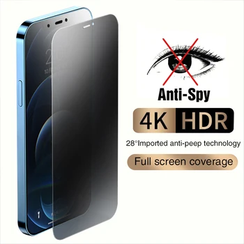 Potpuna Privatnost Kaljeno Staklo Za iPhone 11 12 13 Pro Max X XS XR iPhone 6 7 8 Plus SE 2020 Anti-Špijun Zaslon Zaštitnik Sprečava Pe