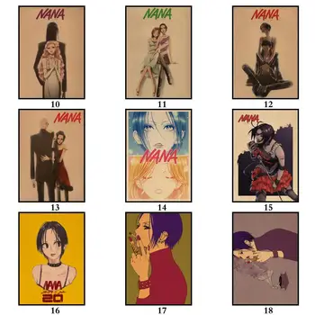 28 Dizajna Anime NANA Kraft-papir za Plakat Početna Oznaka Likovna Slikarstvo Zabavna Naljepnica Zid za Caffe bara