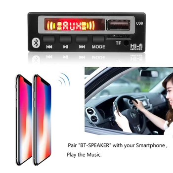 Kebidu LED Bežične Bluetooth 5-12 U MP3, WMA, WAV Dekoder Odbora Аудиомодуль Music Zvučnik MP3 USB FM TF Radio Auto oprema