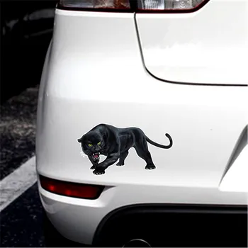 Zabavna Black Panther Ревущее Životinja Stil Auto Oznaka Automobili Motocikli Vanjski Pribor PVC Naljepnice za Bmw, Audi, Ford