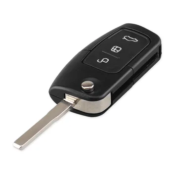 KEYYOU 10 kom./lot 3 tipke Flip-ključ Sklopivi auto Daljinski ključ Torbica za Ford Focus, Fiesta C Max Ka torbica za smart - Privjesak za ključeve