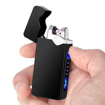 Tip-C Punjenje USB priključak upaljača za cigarete zaslon Osjetljiv na Indukcijski Metalni Upaljač za cigarete Dvostruka: Arc puls vlak upaljač za muškarce Pribor za pušače