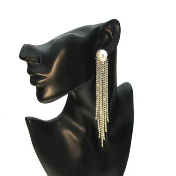 ženske duge naušnice sa štrasom, viseći velike spektakularne naušnice 2020, moderan luksuzni kristalno naušnice na крючках, modni nakit