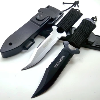 Brand 7Cr17mov Čelik, ručka lovački nož s fiksnom oštricom vanjski alat za kampiranje Džepni nož za preživljavanje taktičkih noževa +ABS shell