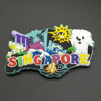 Singapur Gume Magnet Za hladnjak Turističkih Suvenira Magnetne Naljepnice za Hladnjak Poklon za zbirke putovanja