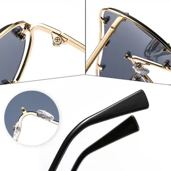 2021 Nove Prevelike Sunčane naočale s ravnim krovom Za muškarce i žene Modni cjelovite sunčane naočale sa zakovicama za leća Marke, dizajner Unisex UV400