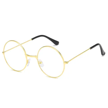 Unisex Visoke Kvalitete Klasicni Cijele Krug Naočale u Metalnom Ivicom Originalne Naočale s Prozirnim Staklima 2 Stil Za muškarce