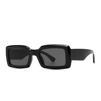 Peekaboo Zeleno Crni Kvadrat Sunčane naočale za žene 2021 Karamela Boju Vintage Naočale Za muškarce Boje